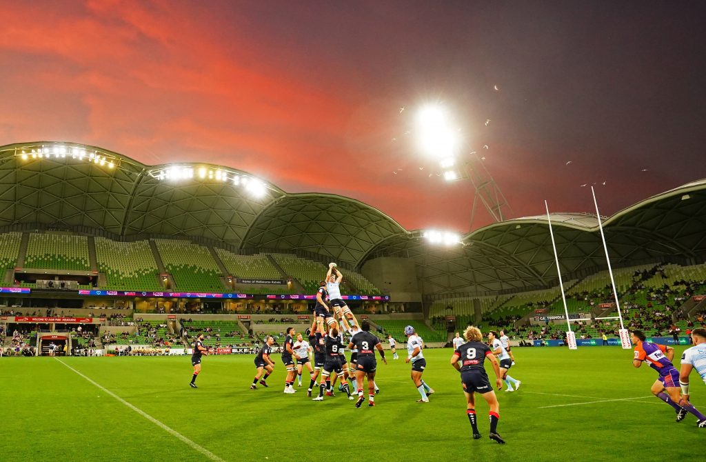 Melbourne's AAMI Park will host Super Rugby Pacific's inaugural "Super Round" next February. (Scott Barbour/AAP PHOTOS)